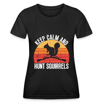 Squirrel hunting - Women's Functional T-Shirt - black - Front - AI Model Female 172 light (172cm)