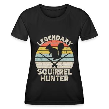 Squirrel hunting - Women's Functional T-Shirt - black - Front - AI Model Female 172 light (172cm)