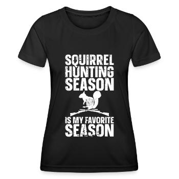 Squirrel hunting - Women's Functional T-Shirt - black - Front - AI Model Female 172 light (172cm)