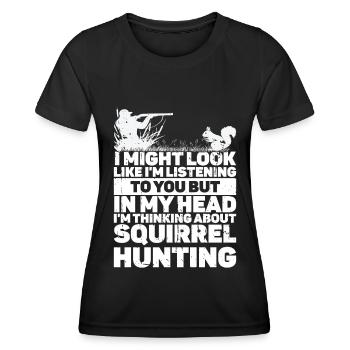 Squirrel hunting - Women's Functional T-Shirt - black - Front - AI Model Female 172 light (172cm)
