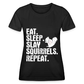Squirrel hunting - Women's Functional T-Shirt - black - Front - AI Model Female 172 light (172cm)