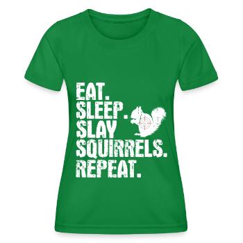 Chasse à l’écureuil - T-shirt sport Femme - vert - Devant - AI Model Female 172 dark (172cm)