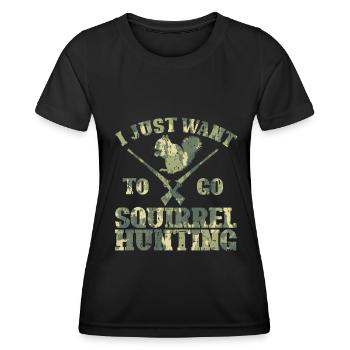 Squirrel hunting - Women's Functional T-Shirt - black - Front - AI Model Female 172 light (172cm)