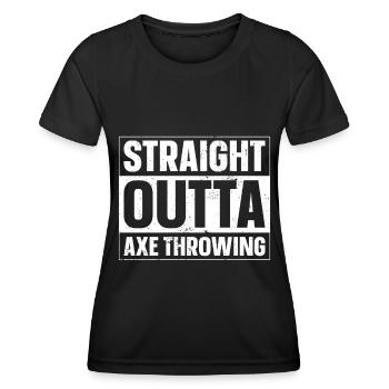 Axe Throw Axe Throwing Game - Women's Functional T-Shirt - black - Front - AI Model Female 172 light (172cm)