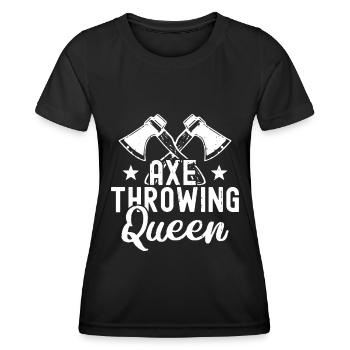 Axe Throw Axe Throwing Game - Women's Functional T-Shirt - black - Front - AI Model Female 172 light (172cm)
