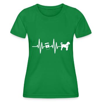 Golden Doodle Hundeliebhaber - Frauen Funktions-T-Shirt - Kelly Green - Vorne - AI Model Female 172 dark (172cm)