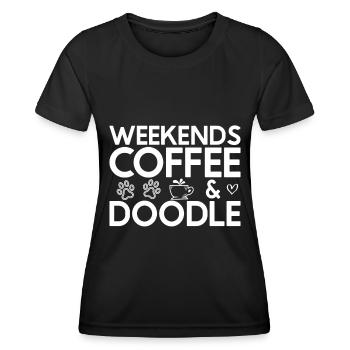Golden Doodle Hundeliebhaber - Frauen Funktions-T-Shirt - Schwarz - Vorne - AI Model Female 172 light (172cm)