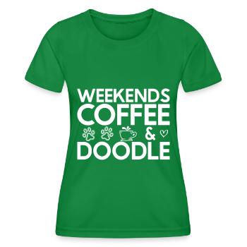 Golden Doodle Hundeliebhaber - Frauen Funktions-T-Shirt - Kelly Green - Vorne - AI Model Female 172 dark (172cm)