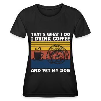 Golden Doodle Hundeliebhaber - Frauen Funktions-T-Shirt - Schwarz - Vorne - AI Model Female 172 light (172cm)