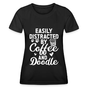 Golden Doodle Hundeliebhaber - Frauen Funktions-T-Shirt - Schwarz - Vorne - AI Model Female 172 light (172cm)