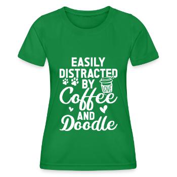 Golden Doodle Hundeliebhaber - Frauen Funktions-T-Shirt - Kelly Green - Vorne - AI Model Female 172 dark (172cm)