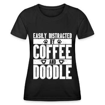 Golden Doodle Hundeliebhaber - Frauen Funktions-T-Shirt - Schwarz - Vorne - AI Model Female 172 light (172cm)