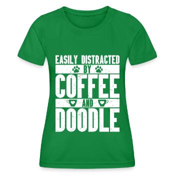 Golden Doodle Hundeliebhaber - Frauen Funktions-T-Shirt - Kelly Green - Vorne - AI Model Female 172 dark (172cm)