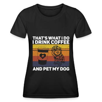 Golden Doodle Hundeliebhaber - Frauen Funktions-T-Shirt - Schwarz - Vorne - AI Model Female 172 light (172cm)