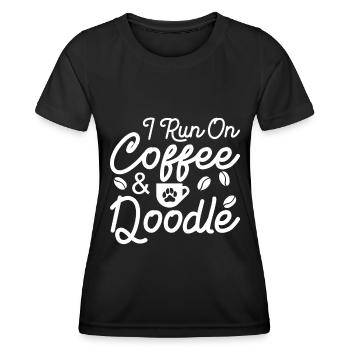 Golden Doodle Hundeliebhaber - Frauen Funktions-T-Shirt - Schwarz - Vorne - AI Model Female 172 light (172cm)