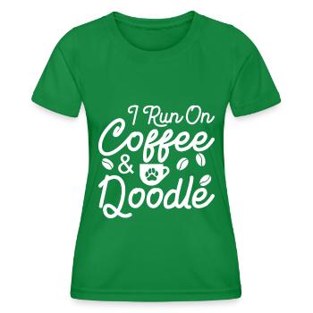 Golden Doodle Hundeliebhaber - Frauen Funktions-T-Shirt - Kelly Green - Vorne - AI Model Female 172 dark (172cm)