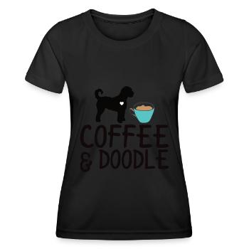 Golden Doodle Hundeliebhaber - Frauen Funktions-T-Shirt - Schwarz - Vorne - AI Model Female 172 light (172cm)