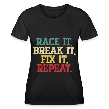 Faire du karting - T-shirt sport Femme - noir - Devant - AI Model Female 172 light (172cm)