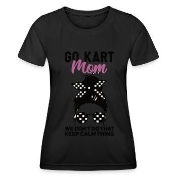Faire du karting - T-shirt sport Femme - noir - Devant - AI Model Female 172 light (172cm)