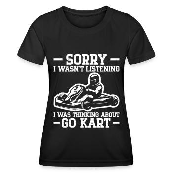 Faire du karting - T-shirt sport Femme - noir - Devant - AI Model Female 172 light (172cm)