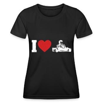 Faire du karting - T-shirt sport Femme - noir - Devant - AI Model Female 172 light (172cm)
