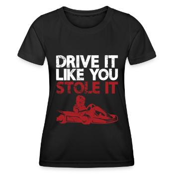 Go karting - Women's Functional T-Shirt - black - Front - AI Model Female 172 light (172cm)