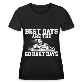 Faire du karting - T-shirt sport Femme - noir - Devant - AI Model Female 172 light (172cm)