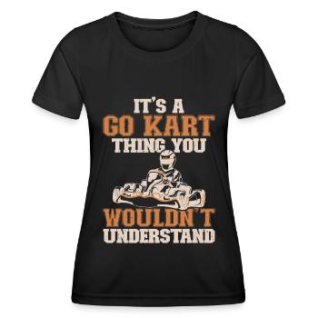 Faire du karting - T-shirt sport Femme - noir - Devant - AI Model Female 172 light (172cm)