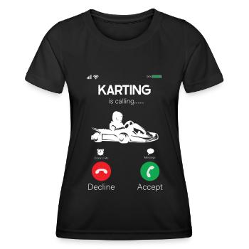 Faire du karting - T-shirt sport Femme - noir - Devant - AI Model Female 172 light (172cm)