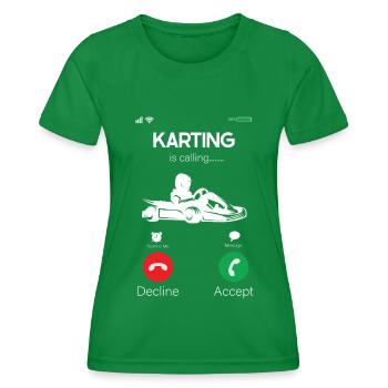 Go karting - Women's Functional T-Shirt - kelly green - Front - AI Model Female 172 dark (172cm)