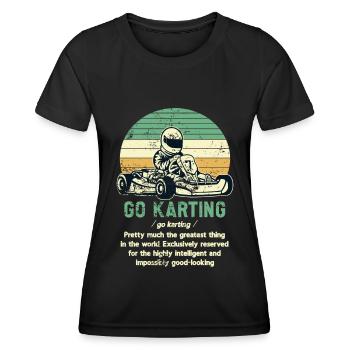 Faire du karting - T-shirt sport Femme - noir - Devant - AI Model Female 172 light (172cm)
