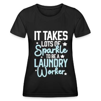 Wascharbeiter - Frauen Funktions-T-Shirt - Schwarz - Vorne - AI Model Female 172 light (172cm)