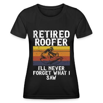 Dachdecker -Dachhäuser Reparaturen - Frauen Funktions-T-Shirt - Schwarz - Vorne - AI Model Female 172 light (172cm)
