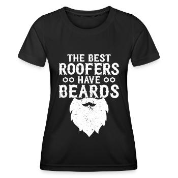 Dachdecker -Dachhäuser Reparaturen - Frauen Funktions-T-Shirt - Schwarz - Vorne - AI Model Female 172 light (172cm)