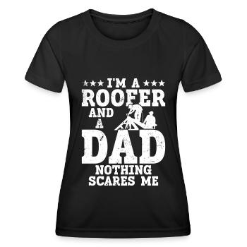 Dachdecker -Dachhäuser Reparaturen - Frauen Funktions-T-Shirt - Schwarz - Vorne - AI Model Female 172 light (172cm)