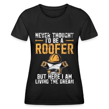 Dachdecker -Dachhäuser Reparaturen - Frauen Funktions-T-Shirt - Schwarz - Vorne - AI Model Female 172 light (172cm)
