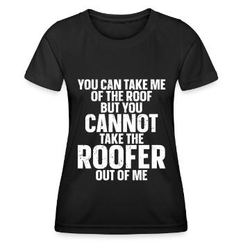 Dachdecker -Dachhäuser Reparaturen - Frauen Funktions-T-Shirt - Schwarz - Vorne - AI Model Female 172 light (172cm)