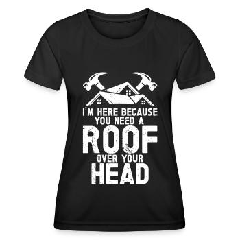 Dachdecker -Dachhäuser Reparaturen - Frauen Funktions-T-Shirt - Schwarz - Vorne - AI Model Female 172 light (172cm)