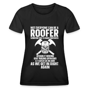 Dachdecker -Dachhäuser Reparaturen - Frauen Funktions-T-Shirt - Schwarz - Vorne - AI Model Female 172 light (172cm)