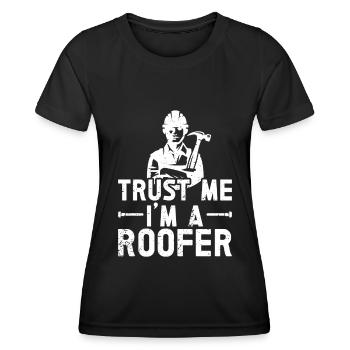 Dachdecker -Dachhäuser Reparaturen - Frauen Funktions-T-Shirt - Schwarz - Vorne - AI Model Female 172 light (172cm)