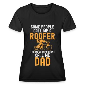 Dachdecker -Dachhäuser Reparaturen - Frauen Funktions-T-Shirt - Schwarz - Vorne - AI Model Female 172 light (172cm)