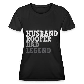 Dachdecker -Dachhäuser Reparaturen - Frauen Funktions-T-Shirt - Schwarz - Vorne - AI Model Female 172 light (172cm)
