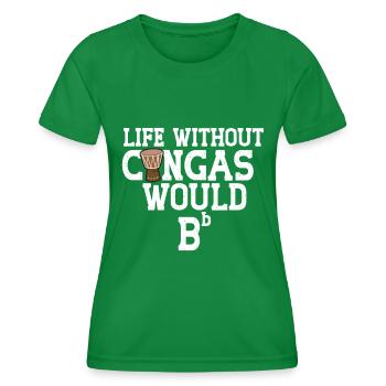 Conga Drum Musician Drumline - Frauen Funktions-T-Shirt - Kelly Green - Vorne - AI Model Female 172 dark (172cm)