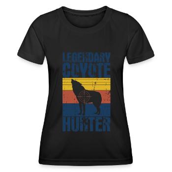 Kojotenjagd - Frauen Funktions-T-Shirt - Schwarz - Vorne - AI Model Female 172 light (172cm)