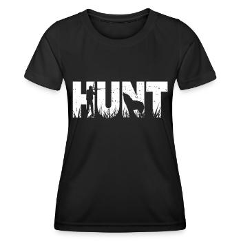 Kojotenjagd - Frauen Funktions-T-Shirt - Schwarz - Vorne - AI Model Female 172 light (172cm)
