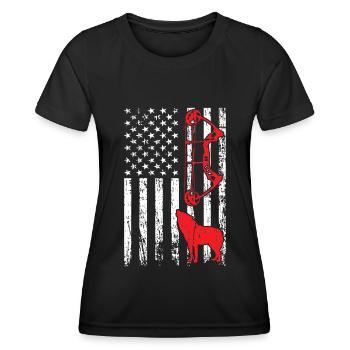 Kojotenjagd - Frauen Funktions-T-Shirt - Schwarz - Vorne - AI Model Female 172 light (172cm)