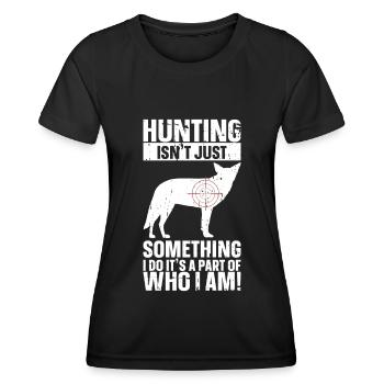 Kojotenjagd - Frauen Funktions-T-Shirt - Schwarz - Vorne - AI Model Female 172 light (172cm)