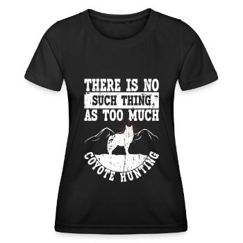 Kojotenjagd - Frauen Funktions-T-Shirt - Schwarz - Vorne - AI Model Female 172 light (172cm)