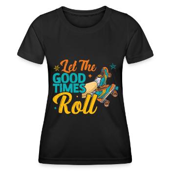 Roller skates - Women's Functional T-Shirt - black - Front - AI Model Female 172 light (172cm)