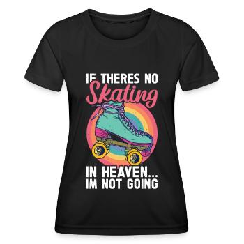 Rollschuhe - Frauen Funktions-T-Shirt - Schwarz - Vorne - AI Model Female 172 light (172cm)